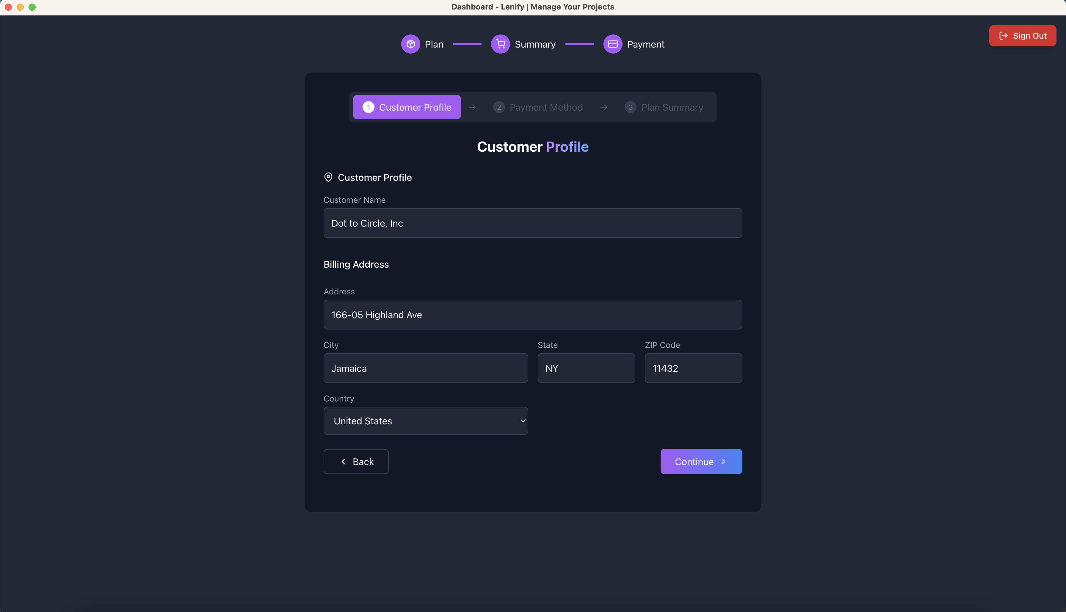 Customer Profile - Team Addition