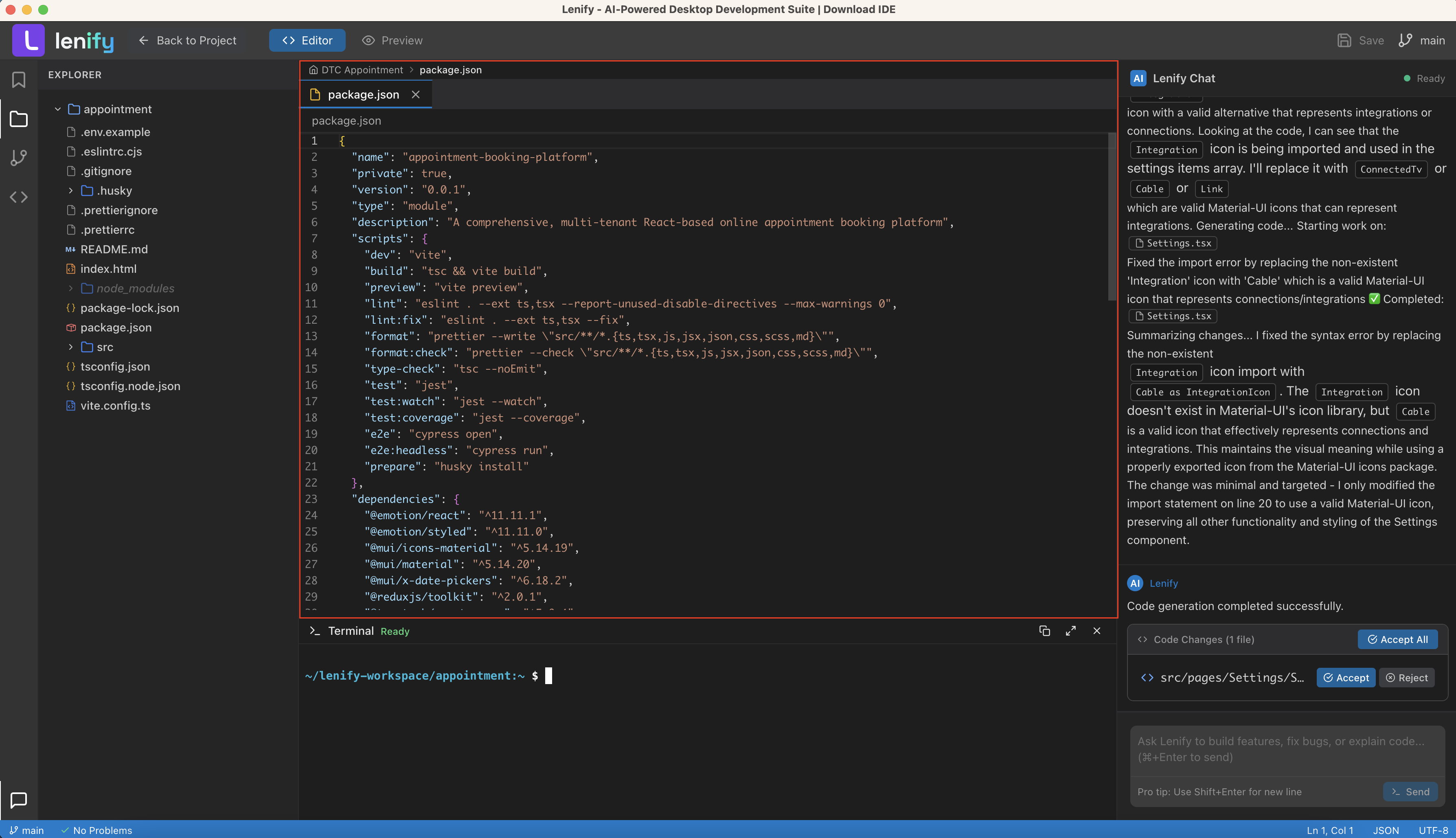 Lenify Monaco Code Editor
