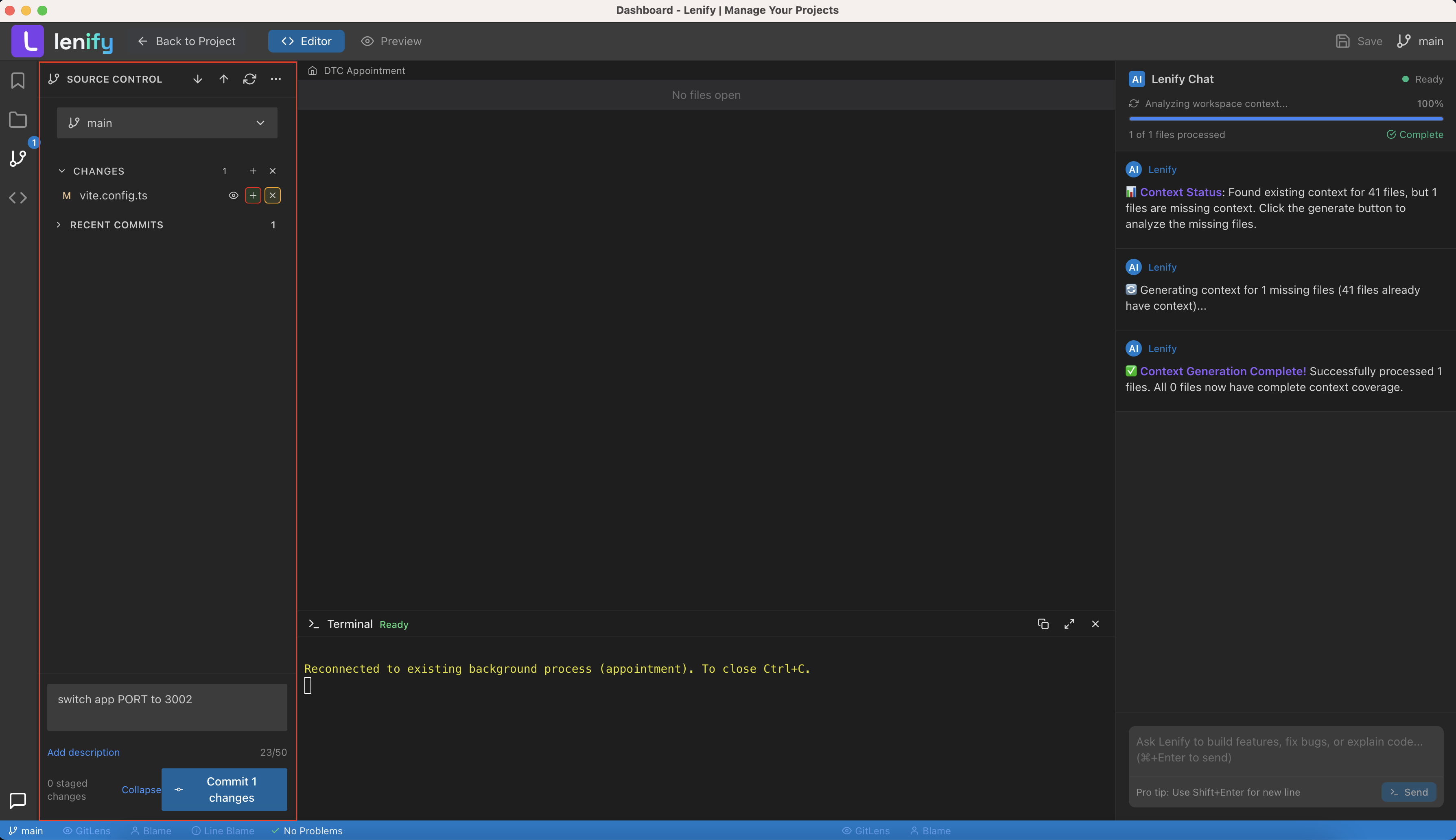 Lenify VS Code Status Bar